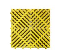 2 Tapis de de Garage, de Salle de Lavage de Voiture, Tapis de Multifonctions, Grille D'Épissure pour Balcon, Magasin, Jaune