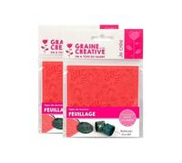 2 tapis de texture pour pâte polymère - Feuillage