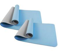 2 tapis de yoga et de gymnastique double face en TPE 183 x 61 cm Newgen Medicals