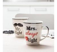 2 tasses Monsieur et Madame Right mug Mr et Mrs G