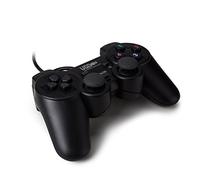 2-TECH Manette de jeu USB pour ordinateur avec double vibration et manette de jeu Plug and Play, Windows XP / 7 / 8 8.1 - Noir