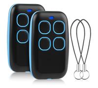 2 Télécommandes Portail Universelles 4 en 1 280-868 MHz, Télécommande Garage Rolling Code Multifréquence Programmable, Radiocommande Portail Compatible Plus de 60 Marques, Pile CR2032 Incluse