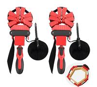 2 tendeurs de cadre, 4 mâchoires avec 6 mètres de sangle en nylon comme tendeur de ruban pour coller et visser des pièces à angle droit, réglables en continu, HBT : 3 x 10 x 28 cm, pour