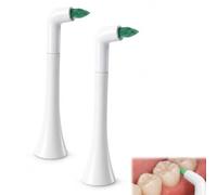 2 Têtes de Brosse à Dents Interdentaires Poils Fins pour Brosse Électrique | Brossettes de Rechange, Nettoyage des Espaces Dentaires, pour Appareil Dentaire, Gencives et Zones Difficiles