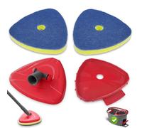 2 Têtes Housse de Rechange pour Serpillère Vileda Turbo, Têtes de Rechange pour Serpillière avec 2 Brosses Récureuses 1 Base et 1 Adaptateur pour Salle de Bain, Vitres et Différents Sols Durs (Bleu)