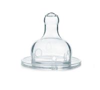 2 Tétines Bout Rond Silicone 3 Vitesses 0+