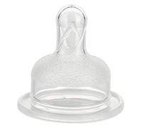 2 tétines en silicone gros biberons type médium débit moyen transparent TU