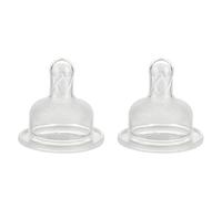 2 tétines silicone anti-colique 2eme âge transparent TU