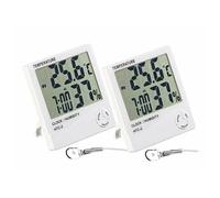 : 2 thermomètres-hygromètres numériques avec capteur extérieur et fonction réveil