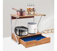 2-Tier cuisine Boulanger's Rack, Simplicité pratique Four à micro-ondes Rack, Cuisine Counter Storage Organizer