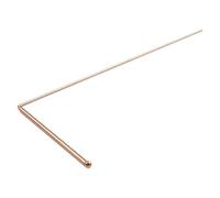 2 tiges de radiesthésie en cuivre à 99,9 % pour détection d'eau et de métaux - Outils de sondage avec perle plate et ronde à tête unique, couleur or (boule à tête unique)