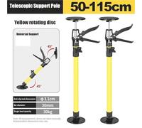 2 tiges de support télescopiques en acier for cric manuel, outil levage panneaux meubles, travail réglable for la construction cloisons sèches(50-115CM)