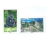 2 Timbres Neufs et Authentique pour Collection de 2008. France Unesco N’140 et 141. Gorille et ruines de Machu pichu