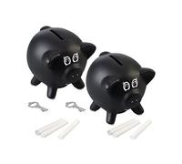 : 2 tirelires personnalisables tableau noir avec 6 craies