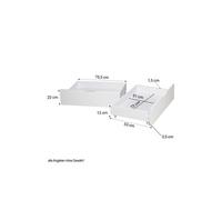 Homestyle4u 2 tiroirs de Rangement Blanc à roulettes pour lit gigogne