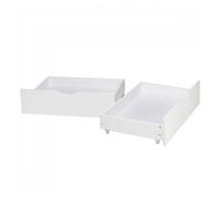 2 Tiroirs De Rangement Blanc Roulettes Pour Lit Gigogne