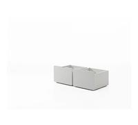 Vipack Tiroirs de rangement Pip – MDF laqué blanc – 2 tiroirs – pour lit mi-hauteur