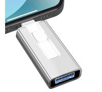 2 to pour iPhone Plus 11 12 ipad clé USB double usage mobile OTG Micro clé USB 512GB 128GB 256GB 1T PENDRIVE 3.0-TE-Sliver-512 GO