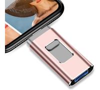 2 to pour iPhone Plus 11 12 ipad clé USB double usage mobile OTG Micro clé USB 512GB 128GB 256GB 1T PENDRIVE 3.0-TE-Rose-512 GO