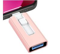2 to pour iPhone Plus 11 12 ipad clé USB double usage mobile OTG Micro clé USB 512GB 128GB 256GB 1T PENDRIVE 3.0-XCK-Rose-256 GO