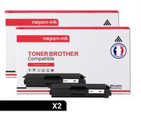 2 Toner pour Brother TN 325 Black 4000 Pages avec Brother L-4140CD 4150CDN 4570CDW 4570CDWT, MFC-9460CDN 9465CDN 9560CDW 9970CDW, DCP-9055CDN 9270CDN