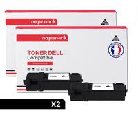 2 Toner pour DELL 593-10258 Black 2000 Pages avec Dell 1320c 1320cn