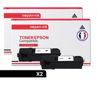 2 Toner pour EPSON C13S050630 Black 3000 Pages avec Epson Aculaser C 2900 DN C 2900 N C 2900 Series CX 29 DNF CX 29 NF