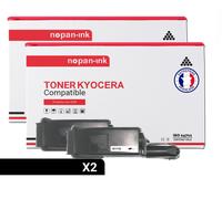 2 Toner pour KYOCERA TK1115 Black 1600 Pages avec Kyocera FS-1041 Kyocera FS-1220 MFP Kyocera FS-1320 MFP