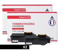 TONER TK1160 TK1160 Noir x 2 Compatible pour KYOCERA- Kyocera Ecosys ECOSYS P 2040 DN ECOSYS P 2040 DW