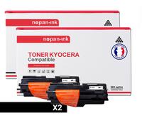 2 Toner pour KYOCERA TK160 Black 2500 Pages avec Kyocera ECOSYS P 2035 d Kyocera ECOSYS P 2035 dn Kyocera FS-1120 D Kyocera FS-1120 DN Kyocera FS-1120 Series