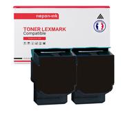 2 Toner pour LEXMARK 71B20K0 Black 3000 Pages avec Lexmark CS317 CS317d CS417 CS417dn CS517 CS517de CX317 CX317dn CX417 CX417de CX517de