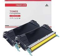 2 Toner pour Lexmark C522 Yellow 4000 Pages avec C 520N C 522 C 522N C 524 C 524DN C 524DTN C 524N C 524TN C 530 C 530DN C 532 C 532