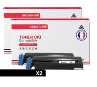 2 Toner pour OKI 44992402 Black 2500 Pages avec OKI B401 OKI 401D OKI 401DN OKI MB441 OKI 441DN OKI MB451 OKI 451DN OKI 451DNW OKI 451W