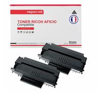 TONER 413196 406525 413196 406525 Noir x 2 Compatible pour RICOH AFICIO-NOPAN-INK Infotec IF 4030 4040 NRG F 110 110 Series Rico Aficio SP 1000 1000 Series 1000 s 1000 sf Fax 1140 L 1180 L