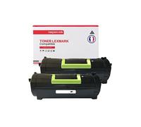2 Toners - 522H 622H (Noir) - Compatible pour LEXMARK