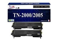 2 Toners compatibles avec Brother TN2000, TN2005 pour Brother FAX 2820, 2825, 2920 - 2 500 pages - T3AZUR
