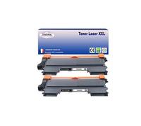 2 Toners compatibles avec Brother TN2220, TN2010 pour Brother HL2130, HL2132, HL2135, HL2135W, HL2240, HL2240D, HL2250DN - 2600 pages -