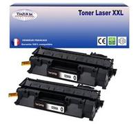2 Toners compatibles avec HP LaserJet P2055, P2055D remplace HP CE505X (05X) - 6 500p - T3AZUR G