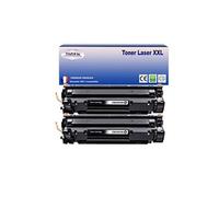 2 Toners compatibles avec HP LaserJet Pro M1132, M1212, M1212nf remplace avec CE285A Noire - 2 000p - T3AZUR