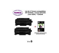 2 Toners génériques Canon CRG-724 pour imprimante Canon i-Sensys LBP6750dn, LBP6780x, EP724, CRG724 +20f PPA6 -T3AZUR