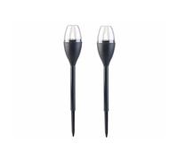 Lunartec 2 torches de jardin solaires LED aspect flamme