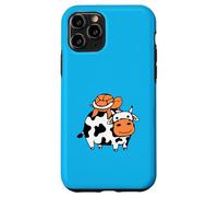 2 Tortues d'eau Vache équitation Amis Mignon Happy Duo Team Cute Coque pour iPhone 11 Pro