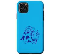 2 tortues d'eau Vache équitation Amis Mignon Happy Duo Team Cute Coque pour iPhone 11 Pro Max