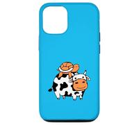 2 Tortues d'eau Vache équitation Amis Mignon Happy Duo Team Cute Coque pour iPhone 12/12 Pro