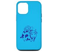 2 tortues d'eau Vache équitation Amis Mignon Happy Duo Team Cute Coque pour iPhone 12/12 Pro
