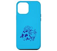 2 tortues d'eau Vache équitation Amis Mignon Happy Duo Team Cute Coque pour iPhone 12 Pro Max