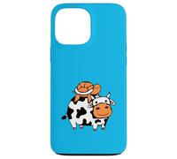 2 Tortues d'eau Vache équitation Amis Mignon Happy Duo Team Cute Coque pour iPhone 13 Pro Max