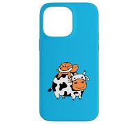 2 Tortues d'eau Vache équitation Amis Mignon Happy Duo Team Cute Coque pour iPhone 14 Pro Max