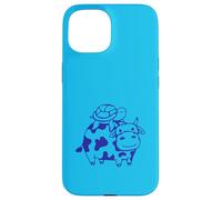 2 tortues d'eau Vache équitation Amis Mignon Happy Duo Team Cute Coque pour iPhone 15