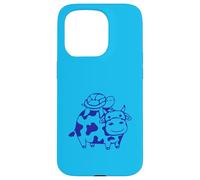 2 tortues d'eau Vache équitation Amis Mignon Happy Duo Team Cute Coque pour iPhone 15 Pro